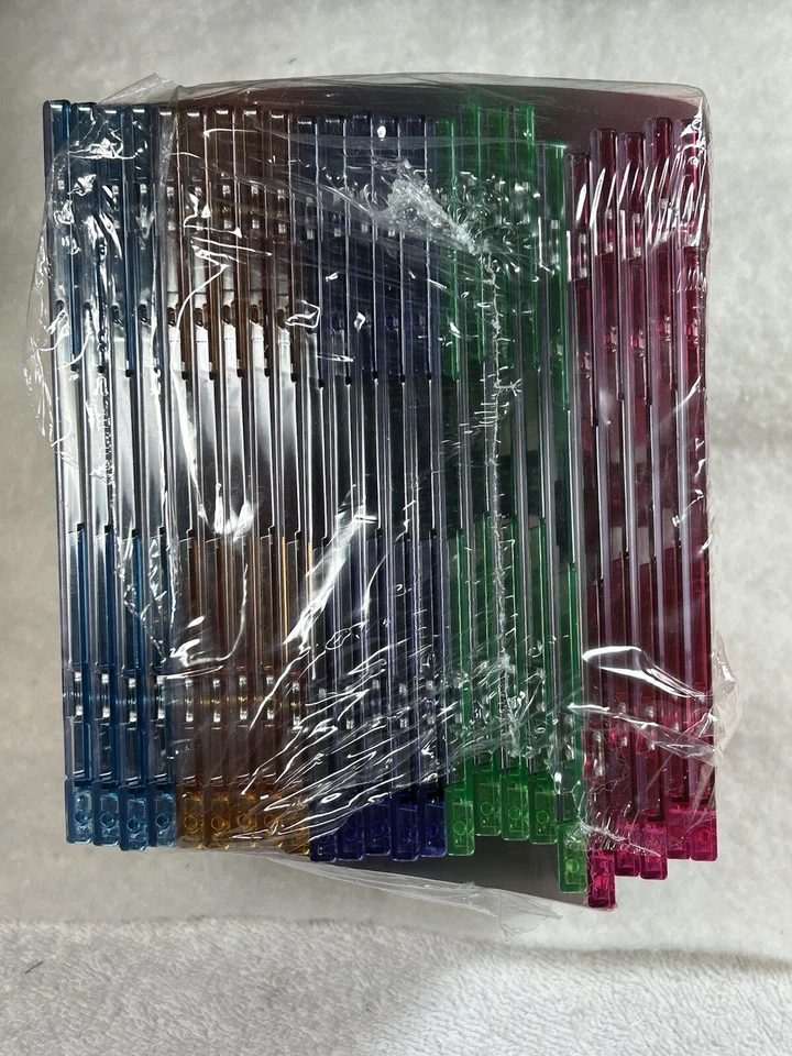 Imation 24 Pack CD / DVD Cases  Slim Line Jewel Tone New open plastic READ - Image 2 of 4