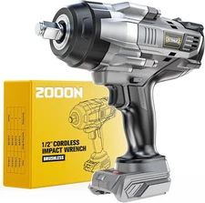 Cordless Impact Wrench 1/2" for Dewalt 20V Battery, 1400 Ft-Lbs (2000 Nm) High T