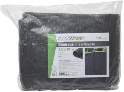 Frangivista WERKA PRO In Polietilene, Grigio Antracite, 1,50x10m, 300g/m², Occhielli In Alluminio