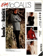 McCalls 6107 Knit Tunic Misses Sewing Pattern Uncut Size Medium 14-16