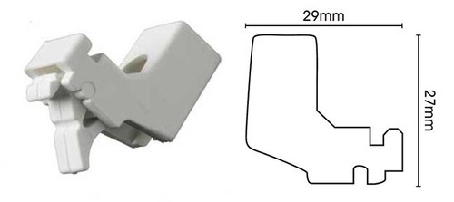 5 HARRISON DRAPE CURTAIN TRACK BRACKETS extra super standard rail ...