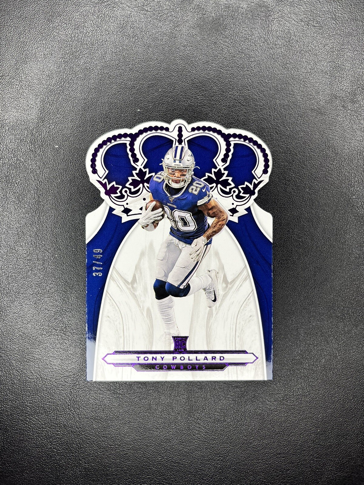 2019 Panini Chronicles Crown Royale Purple /49 Tony Pollard #CR-6 cowboys RC 🔥