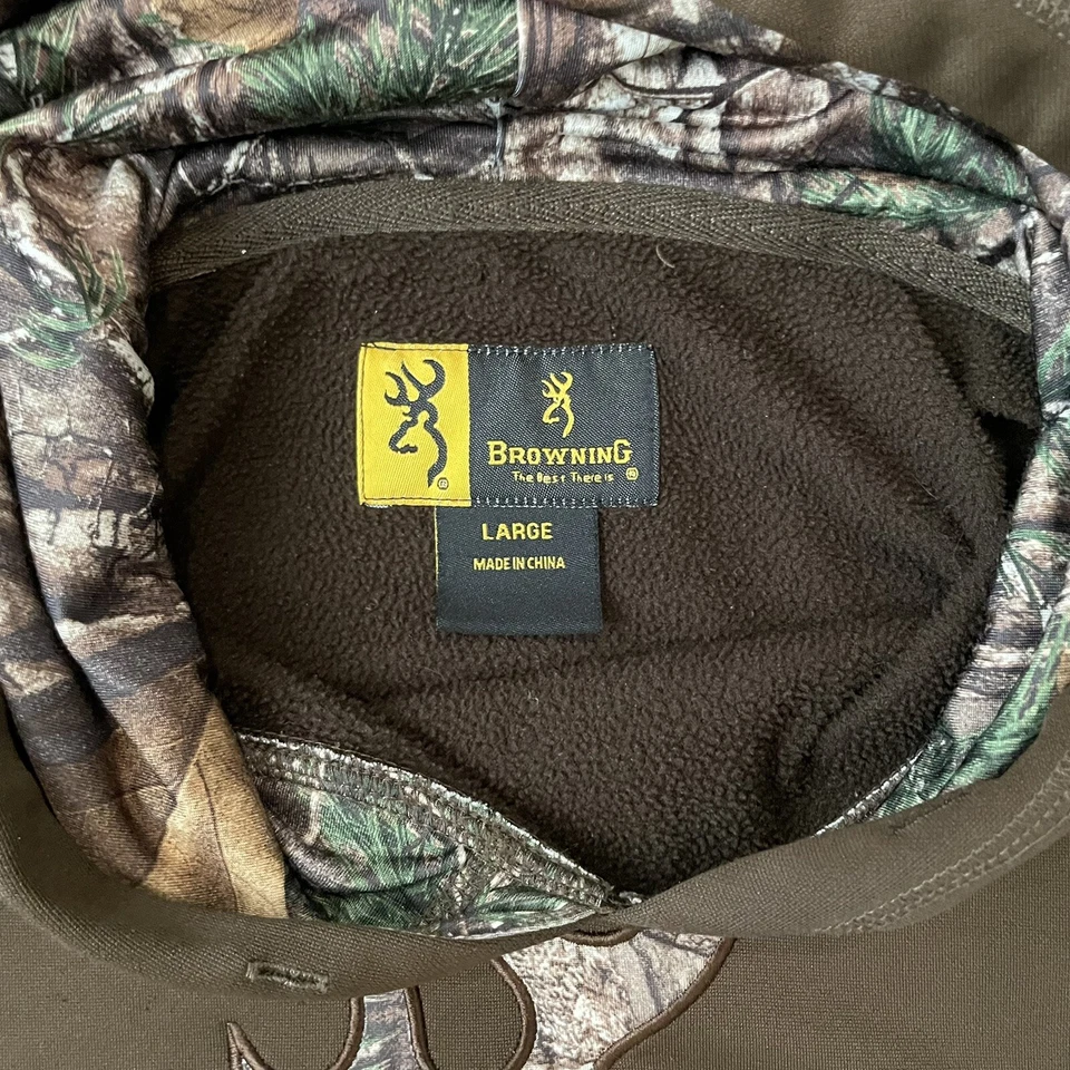 Sudadera con capucha marrón marrón marrón talla grande Browning para hombre - falta cordón Foto 4 de 4