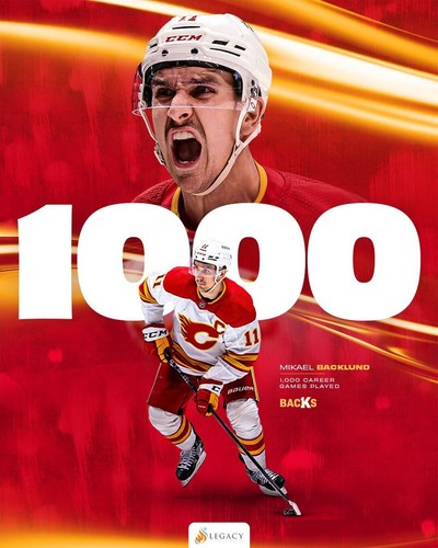 Mikael Backlund 1000 Career Games Collage Calgary Flames 8x10 NHL Hockey Photo - 第 1/1 張圖片