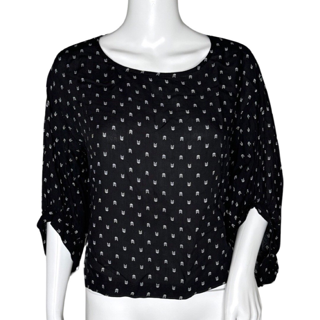 Ciento Ochenta Grados Shirt Womens Medium Black White Geometric