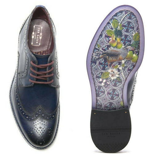 Burnished Leather Derby Brogue Lace-up 