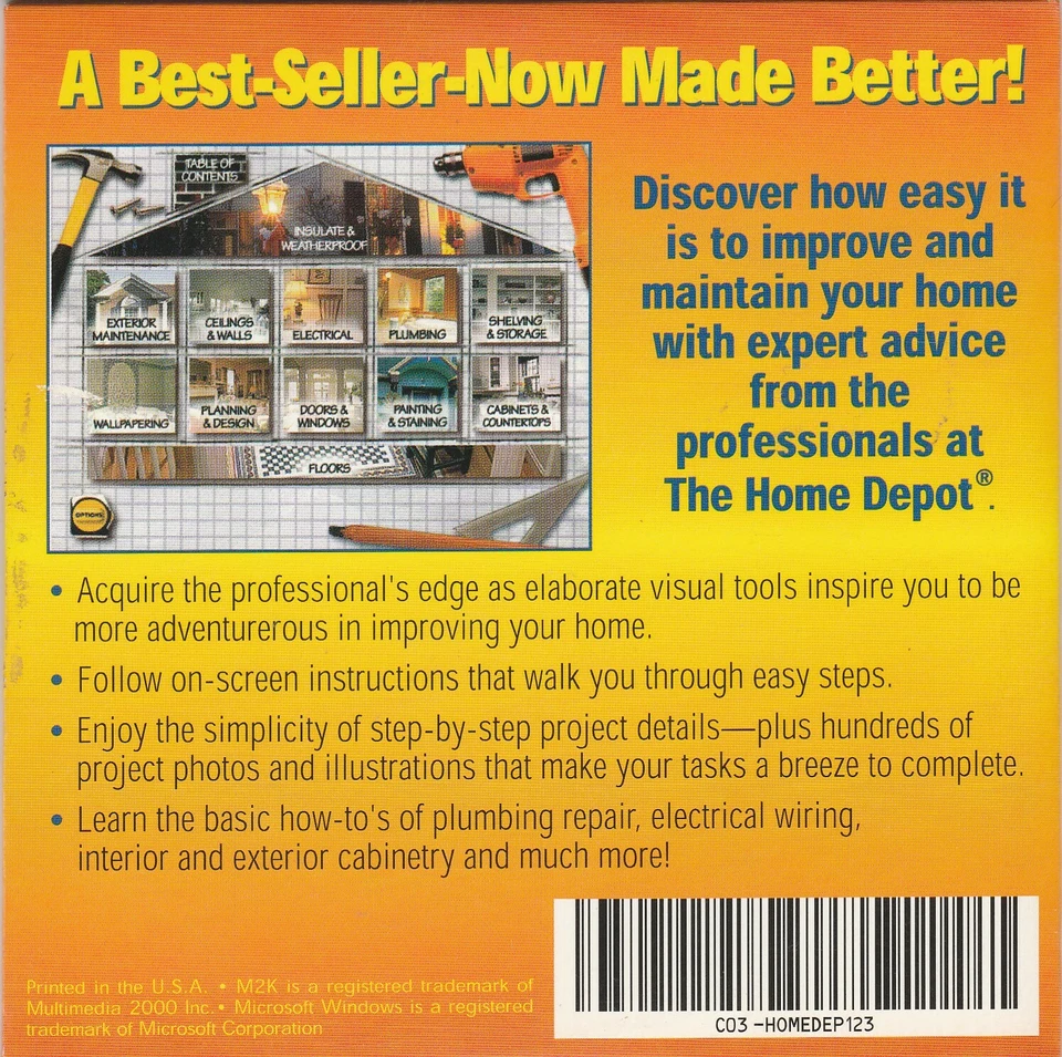 The Home Depot Home Improvement 1-2-3 by M2K for WIN 95/98/2000/XP & Mac 7.1 - Image 2 of 4