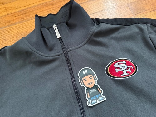 VTG NIKE NFL SAN FRANCISCO SF 49ERS GREY ON FIELD APPAREL JACKET FOOTBALL SZ XXL - Picture 5 of 8