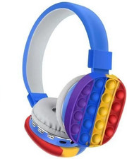 NEW Kids Headsets Pop It Decompression Wireless Bluetooth Over-Ear Headphones BL