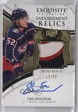2019-20 Upper Deck The Cup 10/50 Emil Bemstrom #ER-EB Auto 0s55
