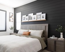 Luxdecor Real Wood Wall Planks 5in White Shiplap Peel Stick 10-Pack 12.5 SqFt