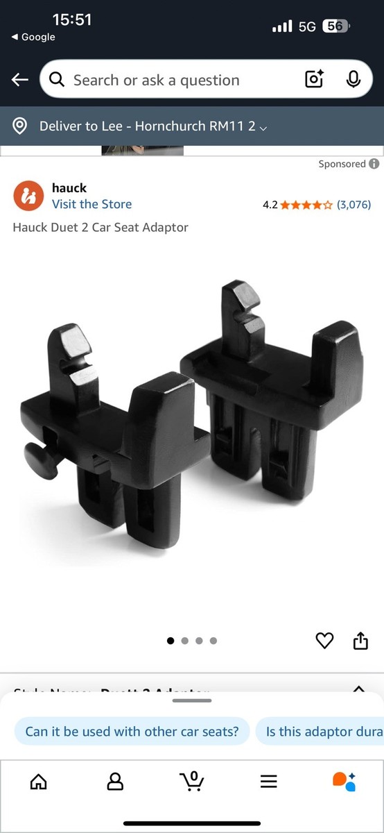 Maxi Cosi Tandem Pushchair Hauck Duett Car Seat Adaptors Hauck