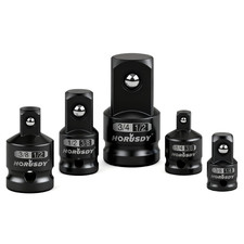 HORUSDY 5-Piece Impact Socket Adapter & Reducer Set 1/4" Hex Shank