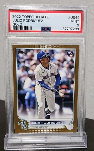 2022 Topps Update Julio Rodriguez Rookie Card GOLD 480/2022 US44 PSA 9 GOLD