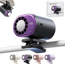 Car Clip on Fan Air Conditioner with Led Display 360° Rotation Mini Clip Fan