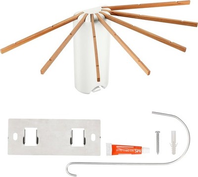 BELLE VOUS Octopus Wäschetrockner Wand Wäscheständer Weiß platzsparend