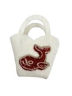 Vtg Vogue Jill White Felt Whale Appliqué Purse 1950s RARE Nautical Accessory
