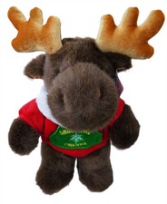 Dan Dee Collector  s Choice Stuffed Animal 2002 Snowflake Christmas Moose Brown