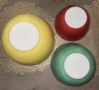 VTG Pyrex Primary Colors Mixing Bowls Set of 3 Yellow 404, Green 403, Red 402