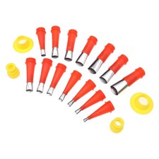 Set Of Caulking Nozzles Caps Stainless Steel And ABS For Glue Tools