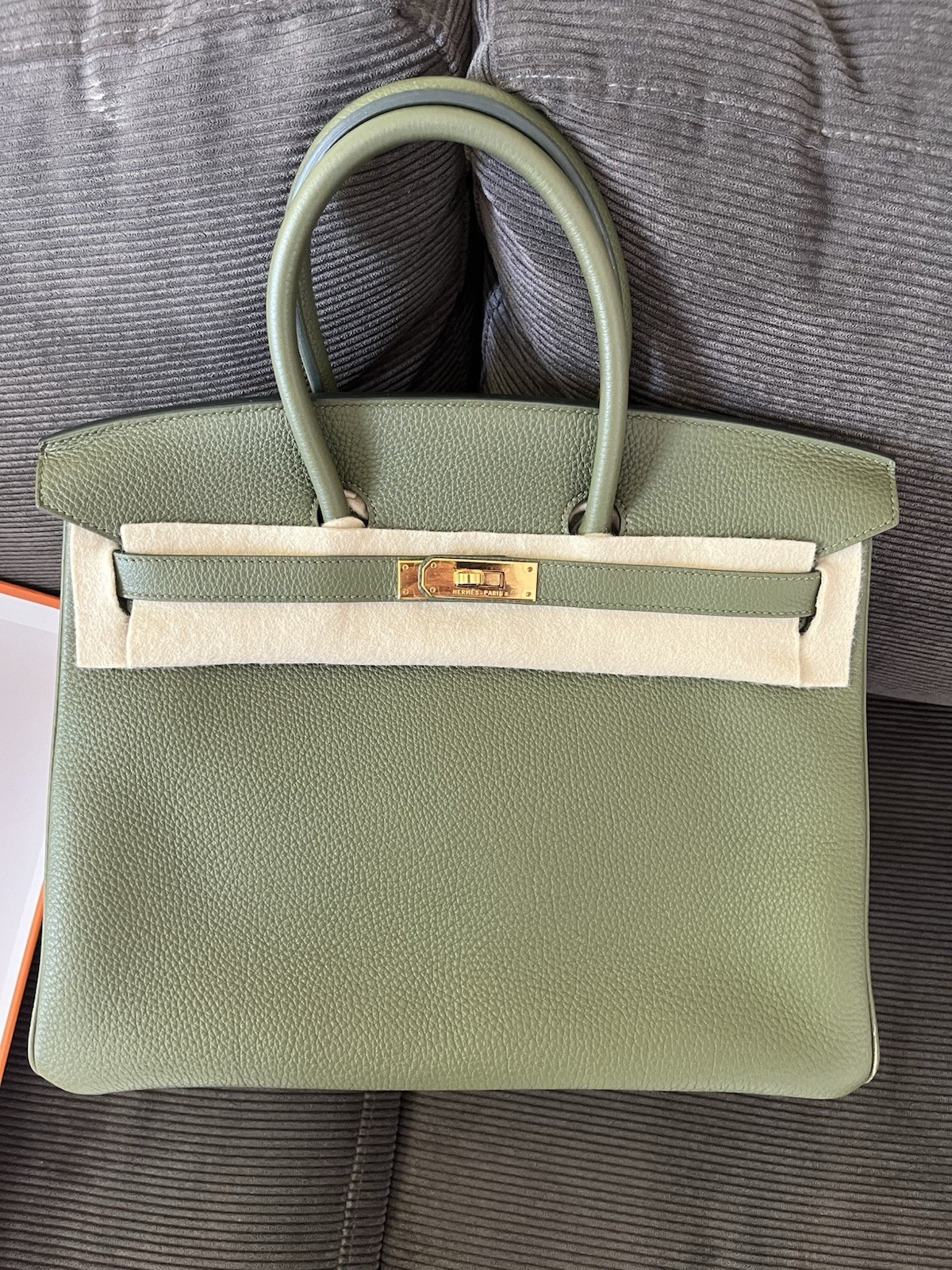 Authentic HERMÈS Birkin 35 Togo Gold Hardware with receipt image 2