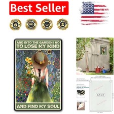 Weather-Resistant Funny Garden Sign - 'Gardening Because Murder Is Wrong' 12"x8"