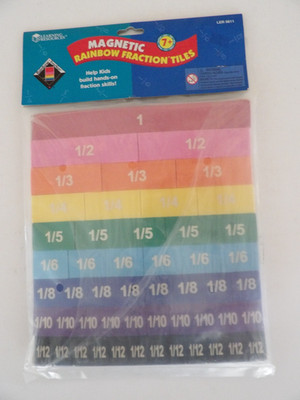 Learning Resources Soft Foam Magnetic Rainbow Fraction Tiles 6+
