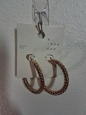 NWT A New Day Hoop Earring Set Gold Nickel Free Spiral Coil Style
