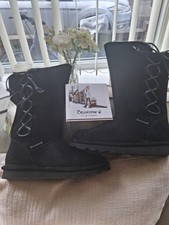 Bear Paw Black Suede Boots Genuine