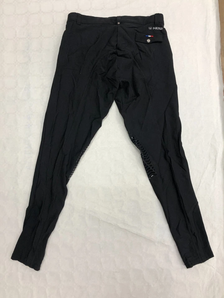 Pantalon Équitation Homme Le Sabotier Alban Noir Grip Genoux Taille 40 Neuf - Photo 4/4