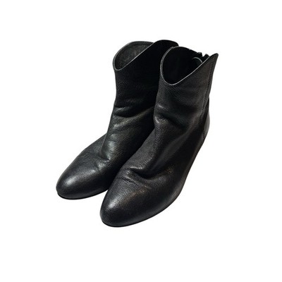 STUART WEITZMAN Womens Black Pebbled Leather Ankle Boots Size 8 Back Zip