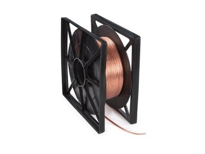 HQ-Power Lautsprecherkabel 2x1,50mm², 100 Meter, transparent rot, Rolle, OFC