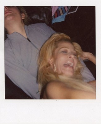 Wild Party Scene Beautiful Woman Man Out Of Frame Reclining Polaroid