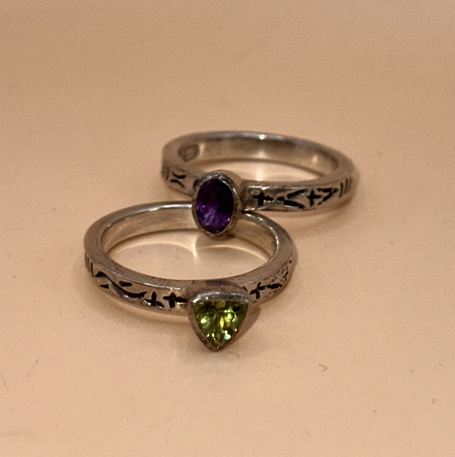 Silpada 925 Sterling Silver Stack Multi Stone Rin… - image 3