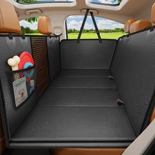 Hard Bottom Dog Car Seat Cover Back Seat Extender with Waterproof Hammock