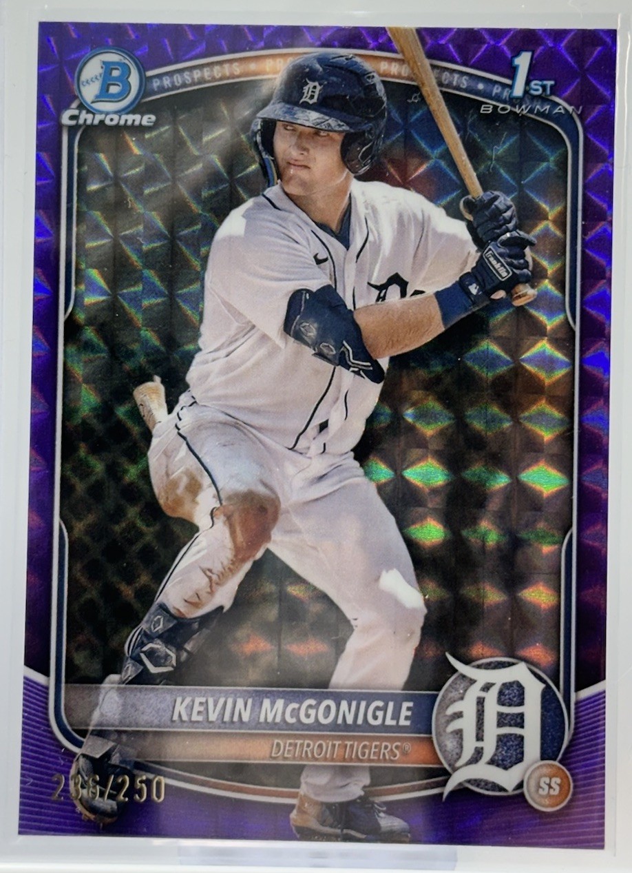 2025 Bowman Chrome Kevin McGonigle #BCP-79 Purple Geometric Refractor #/250