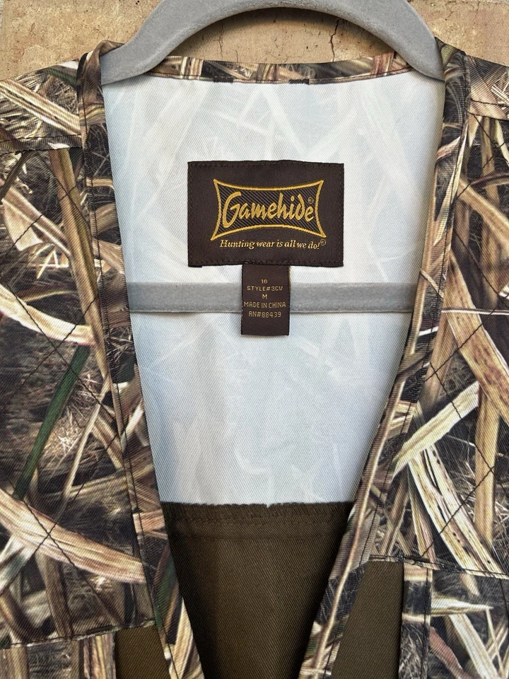 Gamehide Mossy Oak Blades M Front Loading Bird Hunting Camo Vest Pockets NWT - Image 4 of 4