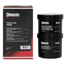Devcon 10760 Titanium Putty Kit 1 lb., Suitable For Metal Applications