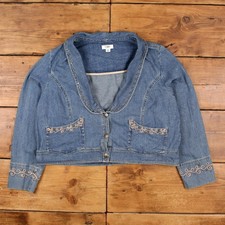 Vintage Cato Woman Western Style Jacket XL Embroidered 18/20W Blue Womens