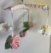 Crib Mobile Girls Pink Musical Baby 12 Lullabies Flowers The Peanut Shell