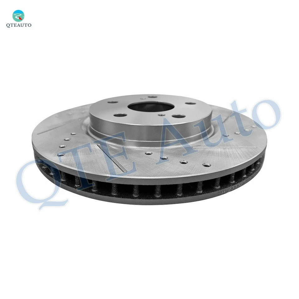 Rotores de disco de freno delanteros ranurados perforados 296 mm a 2006-2008 2014 2015 Lexus IS250 Foto 3 de 4