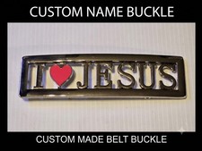 I     JESUS Custom Personalized Name Belt Buckle -Put your name on Buckle