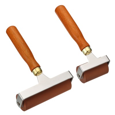 2'' 4'' Gummi Rolle Schmoren 2er Pack Anti-Rutsch für Tapeten 2 Größen
