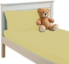 PLAIN PRINTED LINEN 3-Piece Toddler Sheet 3 Piece Set, Ivory Solid