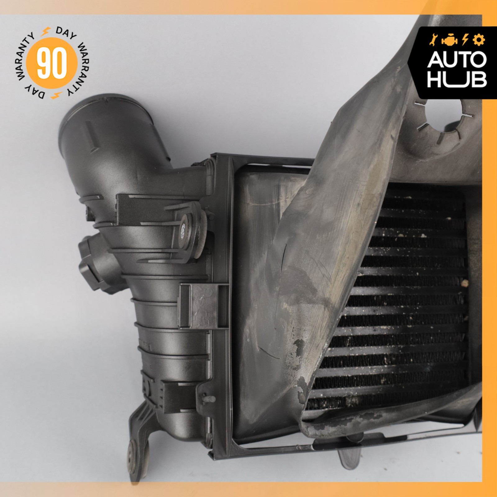 Bentley Continental GT 6.0L Right Turbo Intercooler Radiator w/ Air Duct OEM