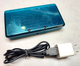 Nintendo 3DS Handheld System Aqua Blue Teal, Tested, Charger Included, No Stylus