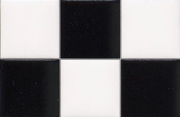 CREAL MINIATURES Wandfliesen / Fliesenspiegel Schwarz/Weiß 3D, Puppenhaus Puppenstube 1:12