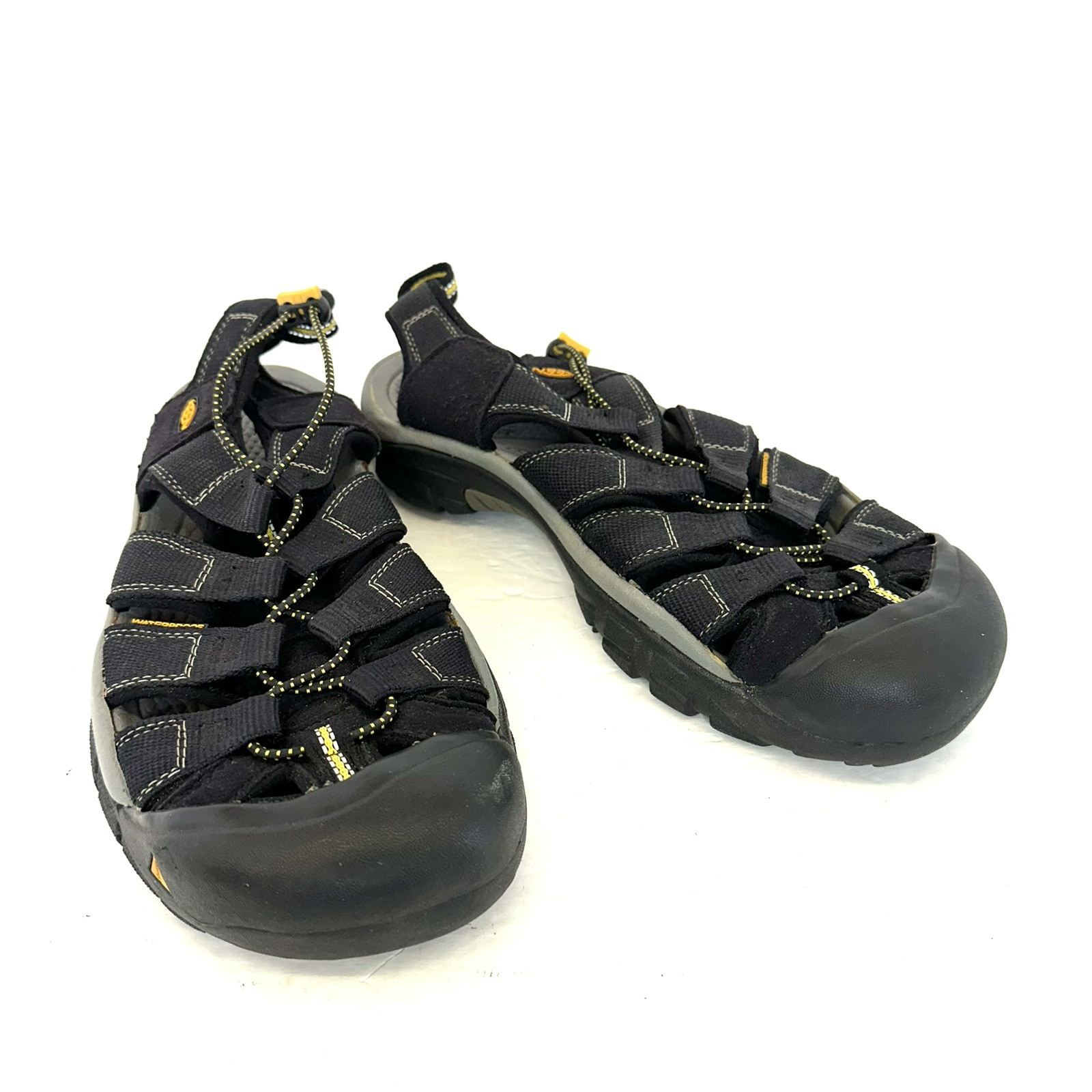 Sandali da trekking Keen Newport H2 resistenti impermeabili nero giallo da uomo taglia 9 5