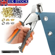 Eyelet Punch Tool with Grommets Handheld Hole Punch Pliers Kit 3/8" for Leather