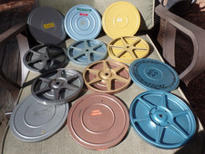 12 HOME FILM REEL LOT 8MM Super 8, 7 INCH CANS, MOVIE PROPS FREE Shipping